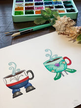 Load image into Gallery viewer, ‘Couples Cups’ Art Print (4 pack)