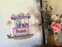 Load image into Gallery viewer, ‘Small World Pretzel Cart’ Art Print