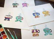 Load image into Gallery viewer, ‘Couples Cups’ Art Print (Single)