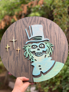 Hat Box Ghost Character Sign
